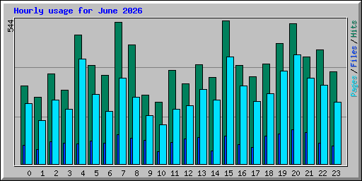 Hourly usage for June 2026