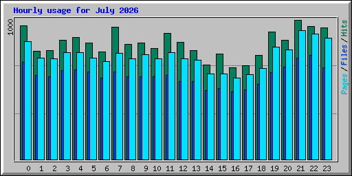 Hourly usage for July 2026
